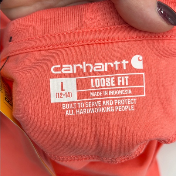 Carhartt Boxy Fit Short Sleeve T-Shirt in Pink Salmon - Picture 6 of 8